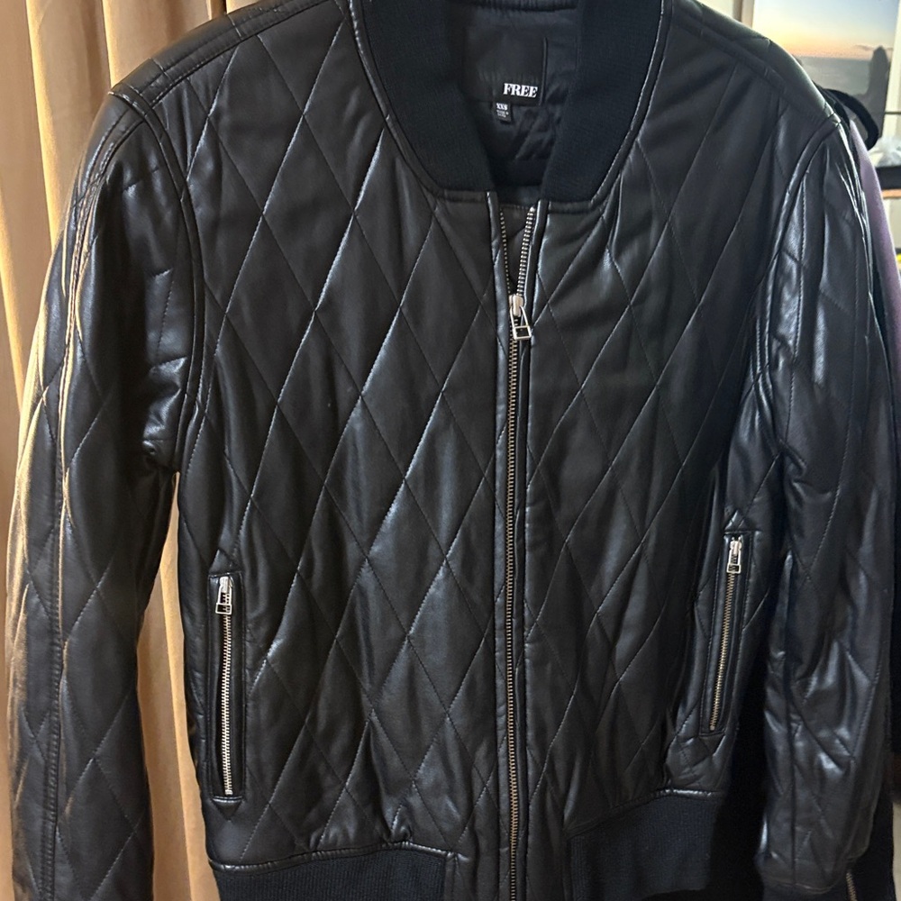 Wilfred free vegan leather bomber jacket sz XXS